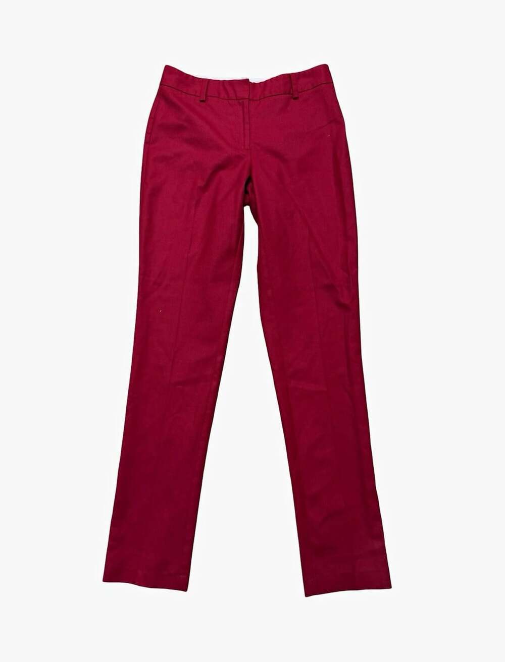Lands’ End Women’s 8T Red Wool Blend Mid Rise Slim Leg Dress Pants